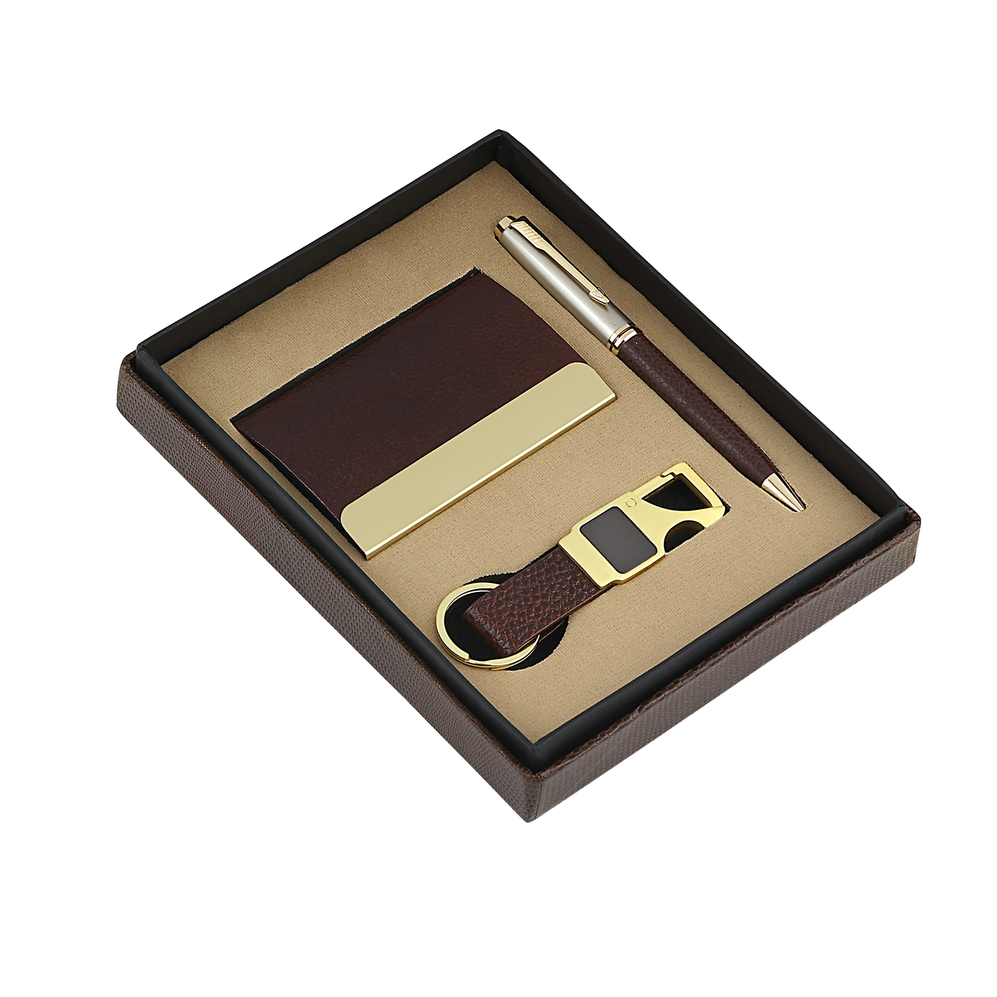 Premium 3-in-1 Pure Leather Gift Set #AN39 PL